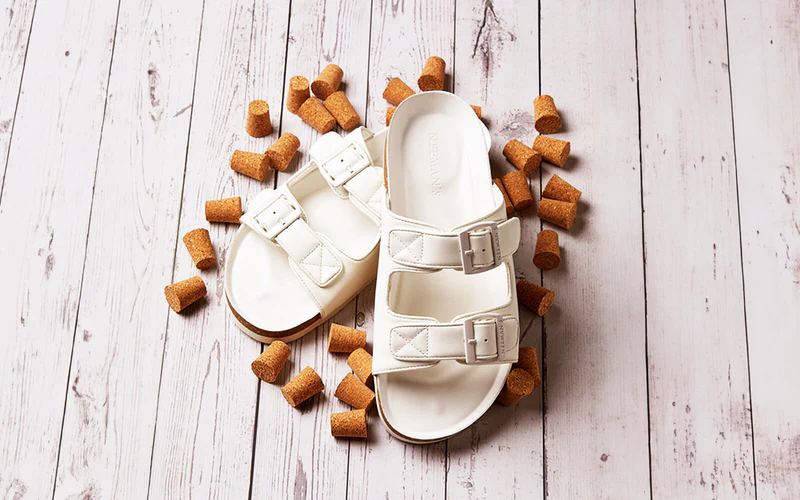 Cork Sandals : Brilliant White - Image 3